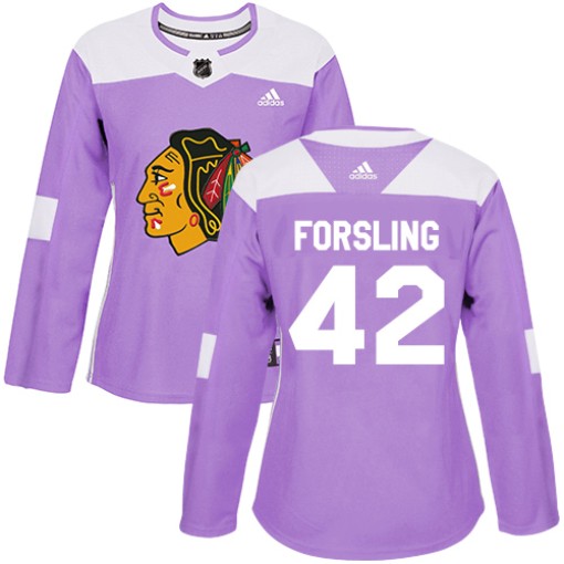 Gustav Forsling Women's Adidas Chicago Blackhawks Authentic Purple ...